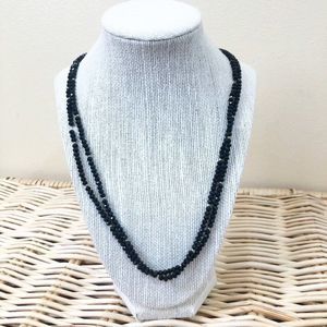 Bud to Rose Diddi Black & Gold Beaded Necklace